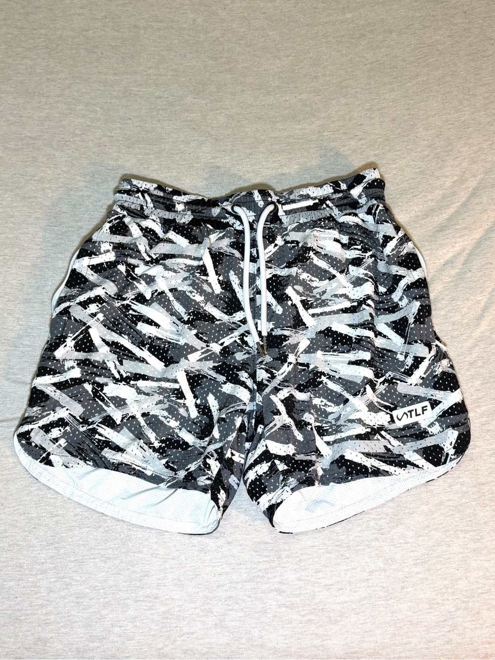 TLF Men’s Black & White Athletic Shorts